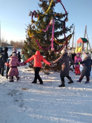 Открытие новогодней ёлки в селе Верхнебешкиль